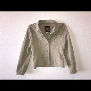 Tan jean jacket for women